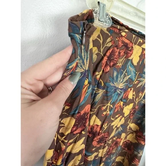 VTG Classics‎ By Jantzen Tropical Floral Boho Midi Skirt Size:16 EUC - Picture 4 of 6
